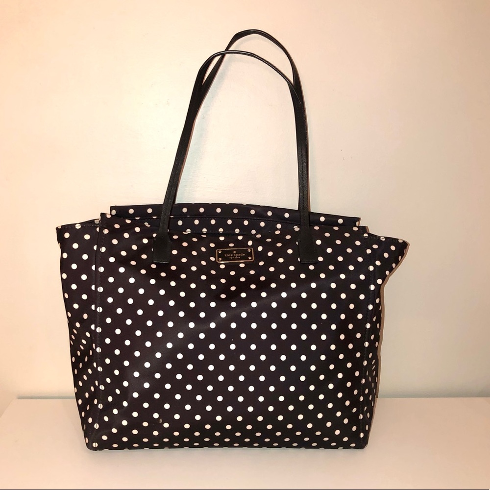 kate spade polka dot nylon tote